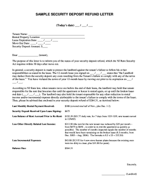 Security Deposit Refund Letter
