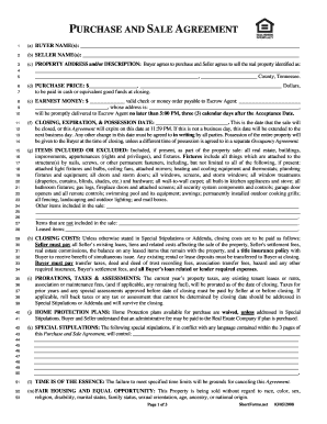 Purchase and Sale Agreement - American Money