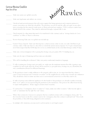 Contract Review Checklist