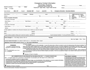 Emergency Contact Information Form