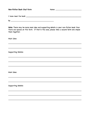 Non-Fiction Book Chat Form