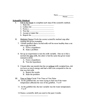Scientific Method Worksheet