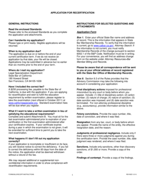 California Family Law Specialist Recertification Application