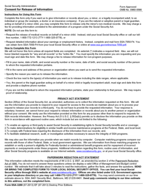 Social Security Consent for Release of Information