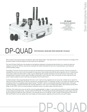 Audix DP-QUAD Drum Microphone Package