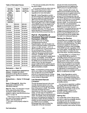 US Federal Form 706 Portability Election