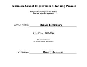 Tennessee School Improvement Planning Process
