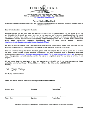 Forest Trail Academy Parent Student Handbook