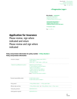 Progressive Insurance Application