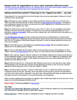 Tax Tips for Newlyweds