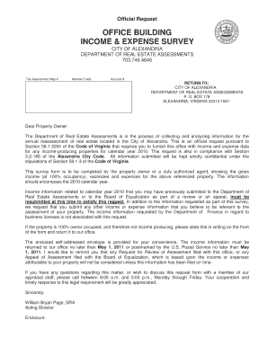 City of Alexandria Income and Expense Survey