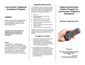 Iowa Lifeline Assistance Certification Form