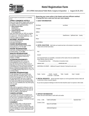 Hotel Registration Form