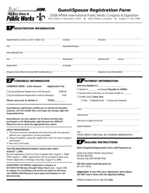 Guest/Spouse Registration Form