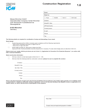 Construction Registration Form