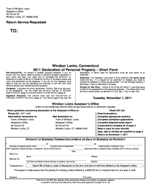 2011 Connecticut Personal Property Declaration