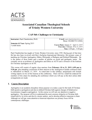 CAP 560: Challenges to Christianity