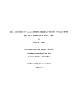HOW MIGHT SERVANT LEADERSHIP PRINCIPLES IMPACT EMPLOYEE TURNOVER