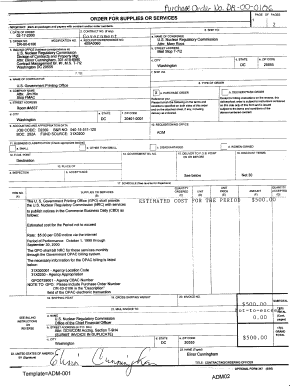 Purchase Order No. DR-00-0106.