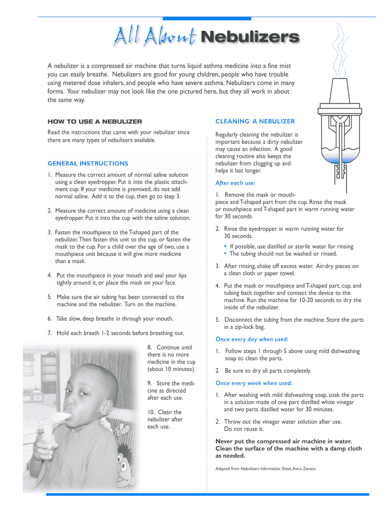 Fillable Online All About Nebulizers Fax Email Print - pdfFiller