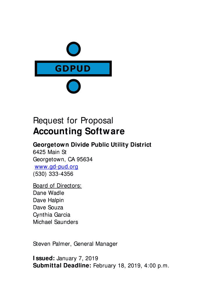 Fillable Online Accounting Software Divide Public Utility