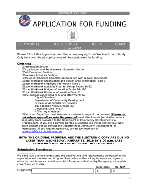 Please fill out this application and the accompanying Excel Workbook completely