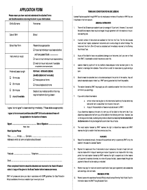 application form - Bromley Youth Music Trust