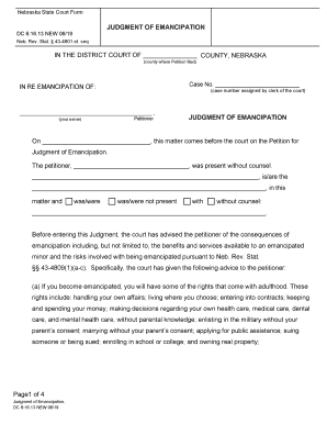 EmancipationNebraska Judicial Branch