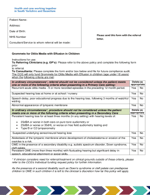 Grommets Referral Form