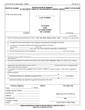 Petition for Guardianship of a Minor