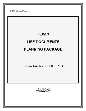 Texas Life Documents Planning Package