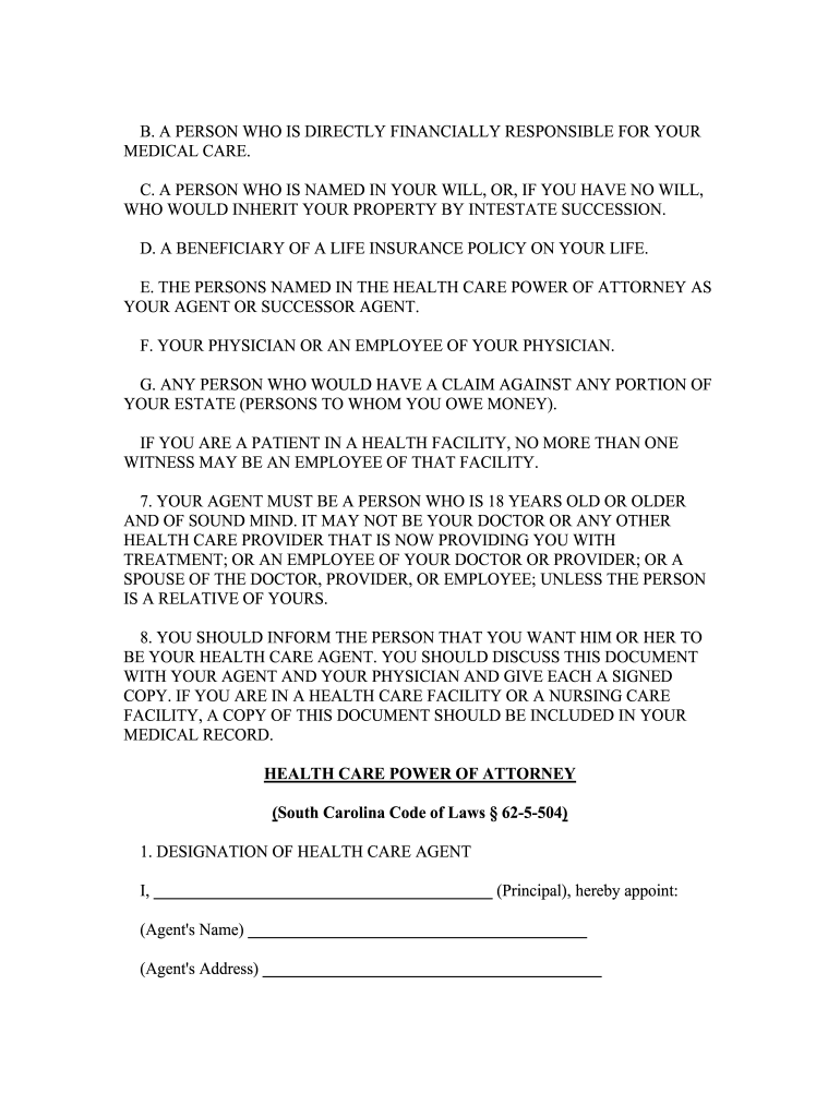 South Carolina Statutory - Fill Online, Printable, Fillable, Blank ...
