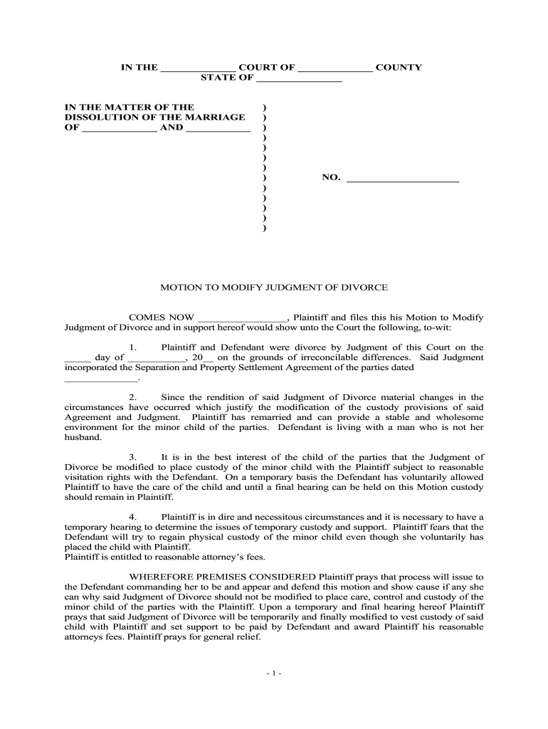 Divorce Judgment Fill Online Printable Fillable Blank PdfFiller