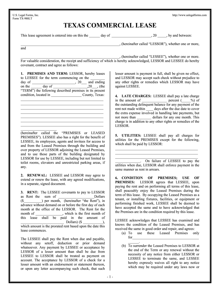 Commercial Building Lease - Fill Online, Printable, Fillable, Blank |  pdfFiller