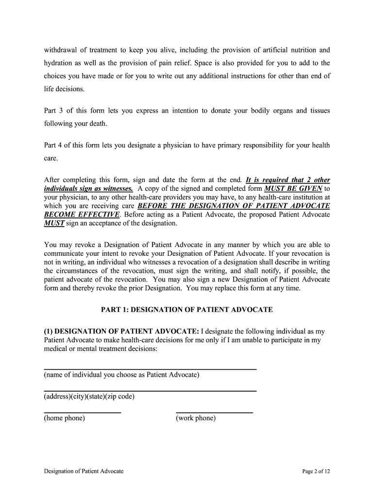 Living Will Form - Fill Online, Printable, Fillable, Blank | pdfFiller
