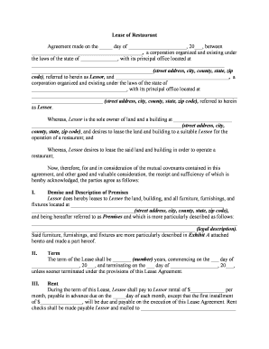 business lease agreement