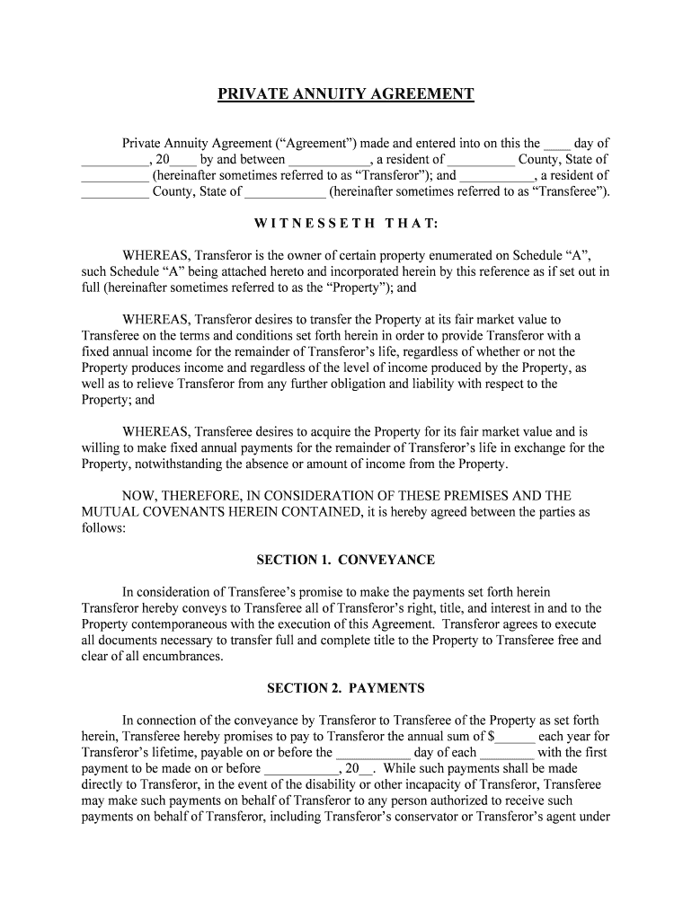 private agreement sample Preview on Page 1