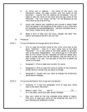 Georgia Minor Name Change Packet