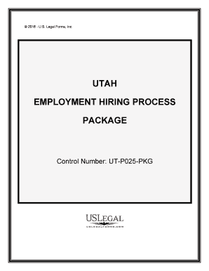 Utah Employment Hiring Process Package