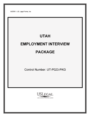 Utah Employment Interview Package