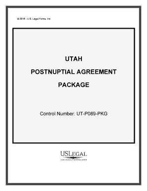 Utah Postnuptial Agreement Package