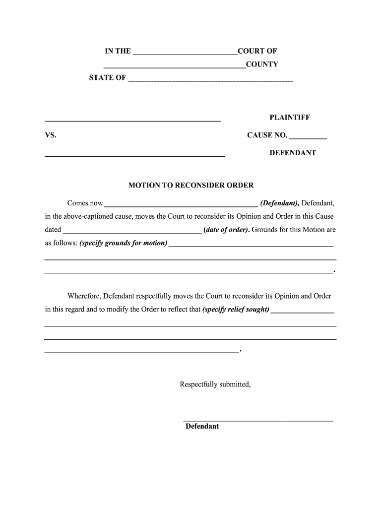 Motion For Reconsideration Sample Louisiana New Evidence Modrilly