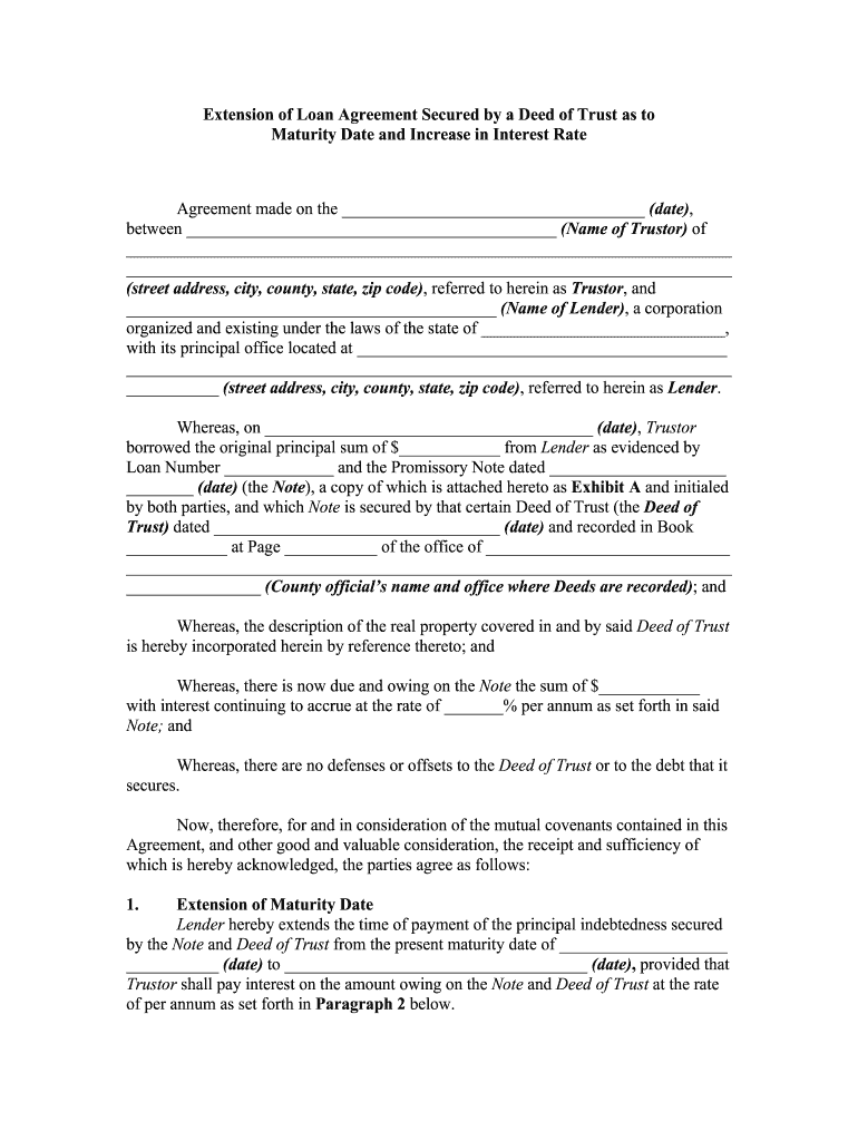 loan agreement form Preview on Page 1