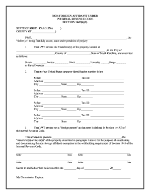Non-Foreign Affidavit Form 1445(b)(2)