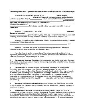 marketing consultant agreement