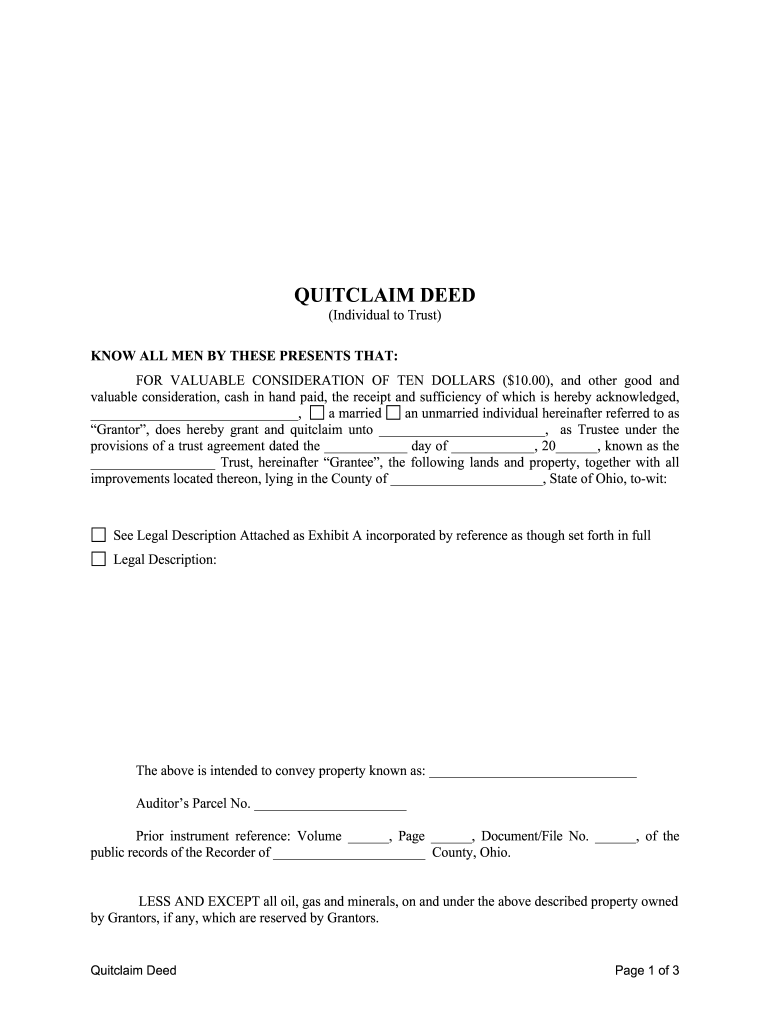 Ohio Trust Form Fill Online, Printable, Fillable, Blank pdfFiller