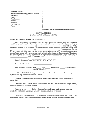 Wisconsin Quitclaim Deed