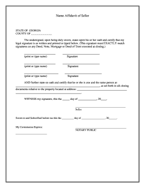 ga affidavit form