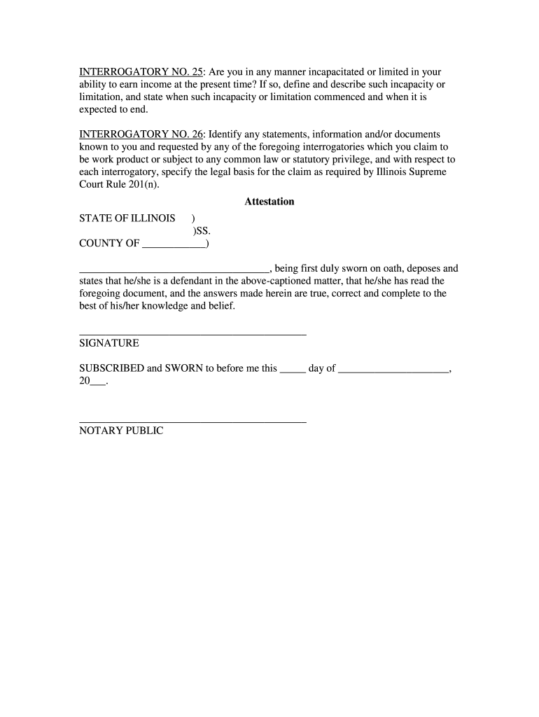 Illinois interrogatories sample fill online printable fillable
