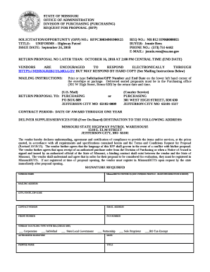 This section of the RFP includes the general contractual requirements ...